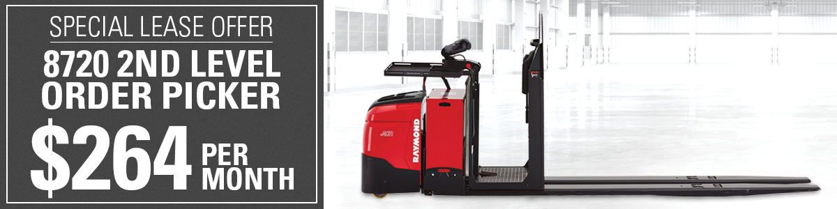 8720 2nd level order picker, lease special, promotion